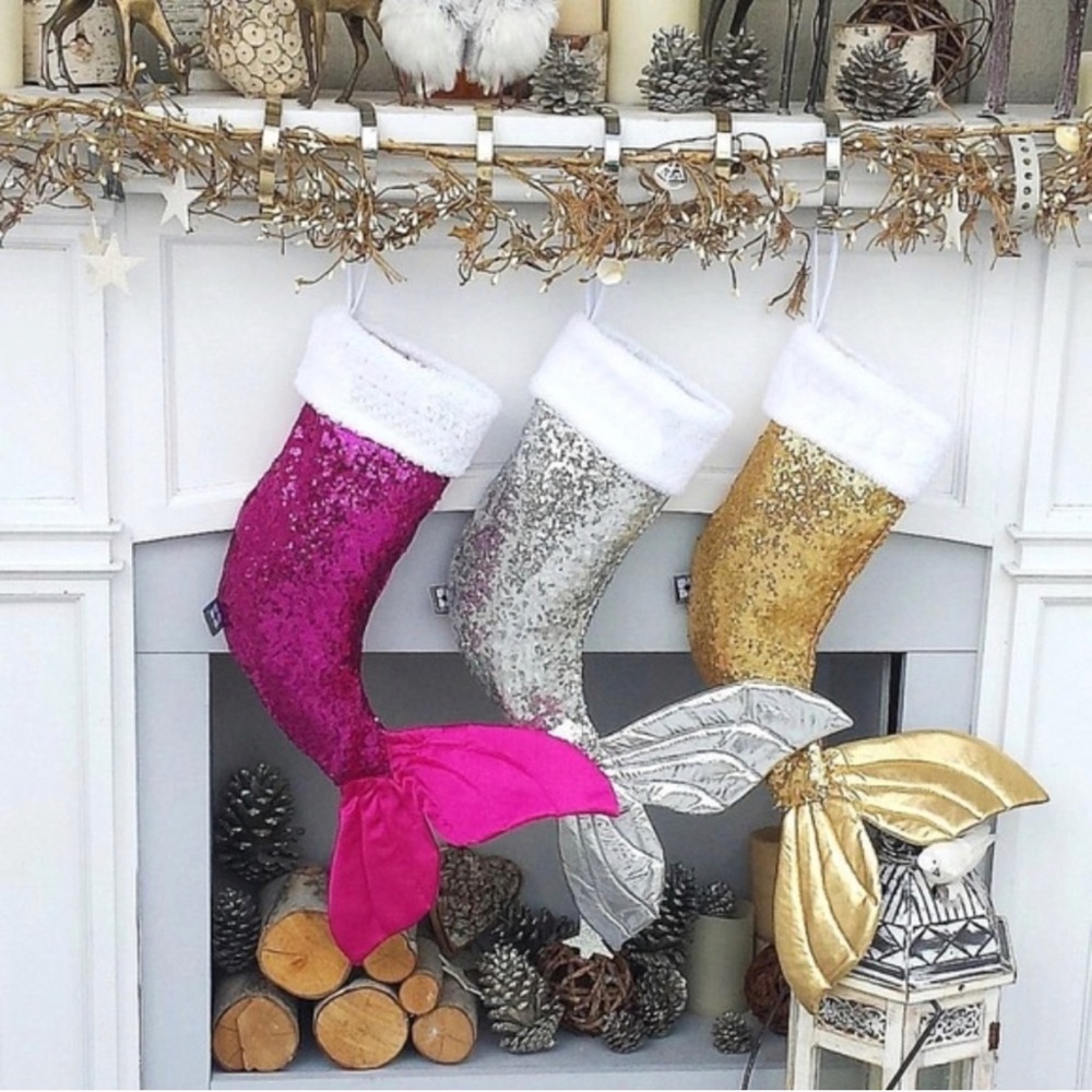 Mermaid Tail Christmas Stocking (PINK)